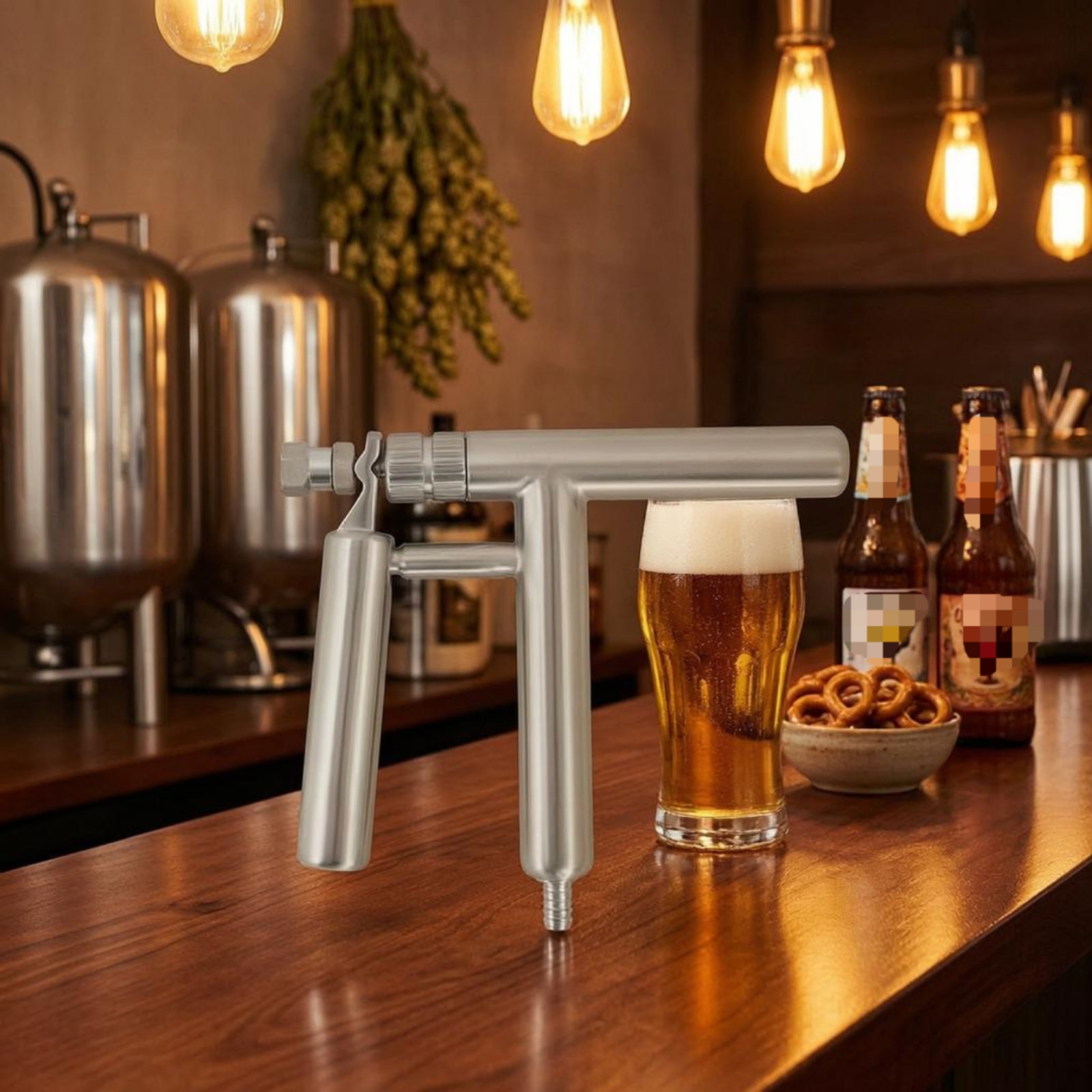 Wine Beer & More - Stainless Steel Beer Trigger Grip Beer