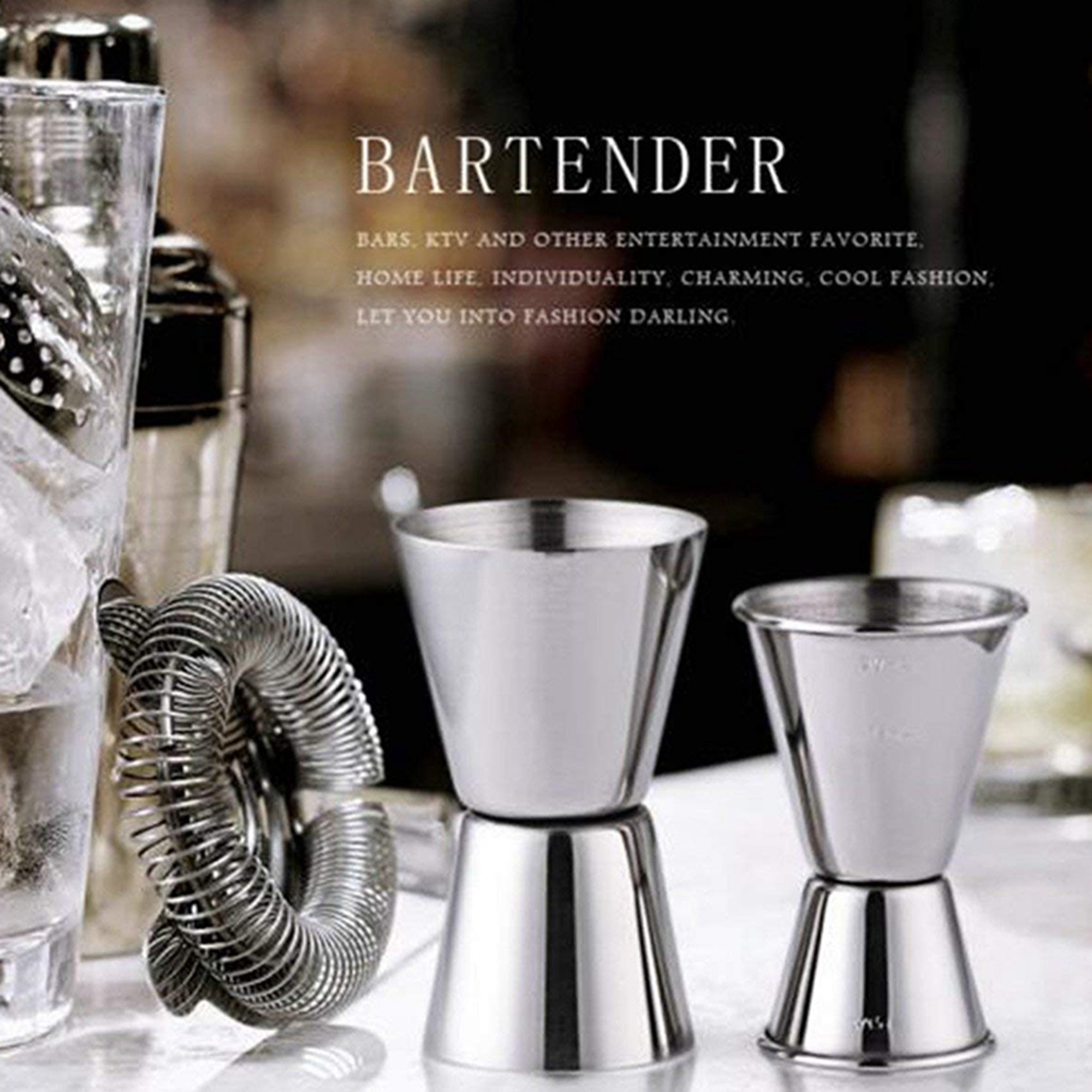 Muddler Cocktail Bar - ABMR-2X Stainless Steel Cocktail Muddler, Mixing