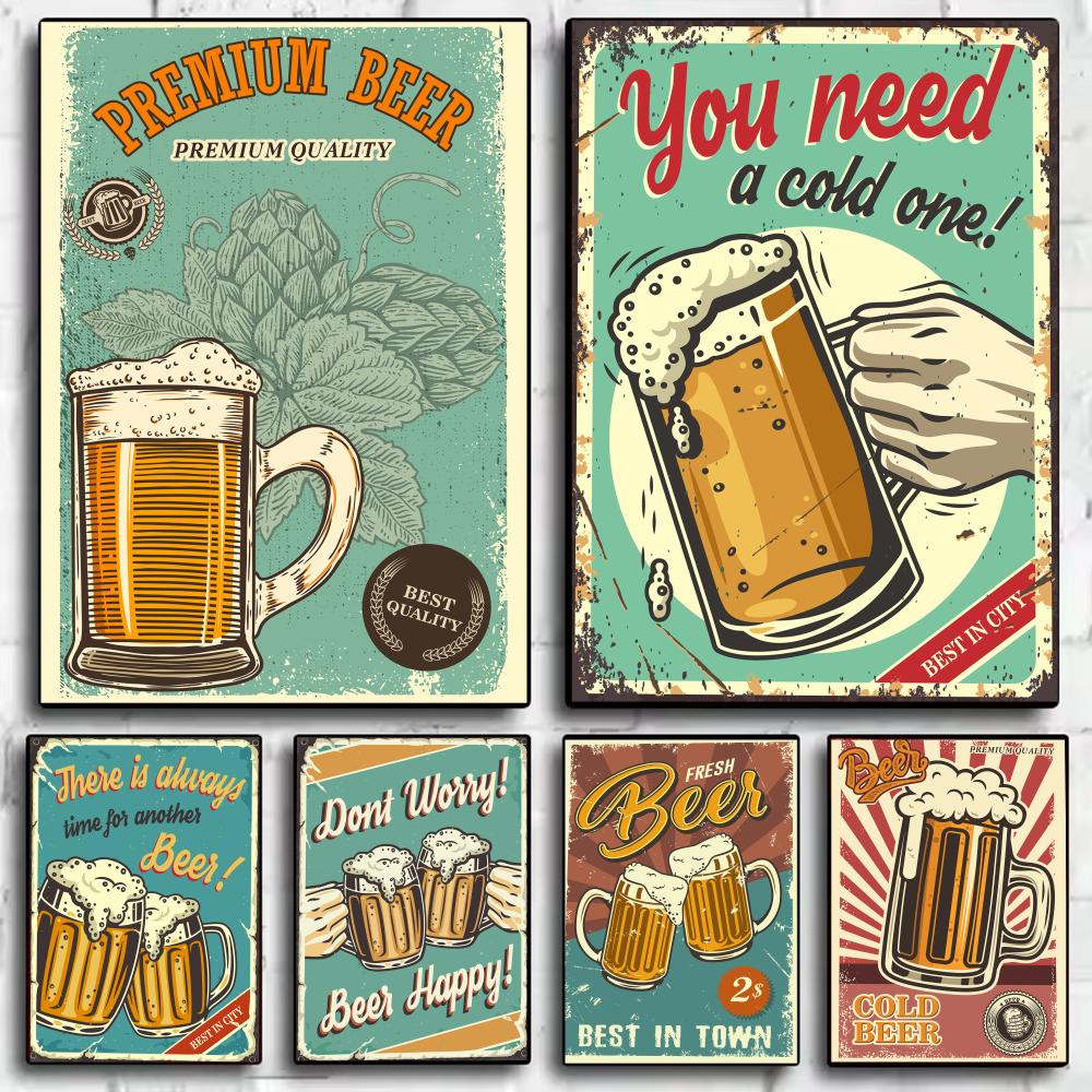 Beer Wine Retro Style Painting - Wine Beer Photo avaliação e preço