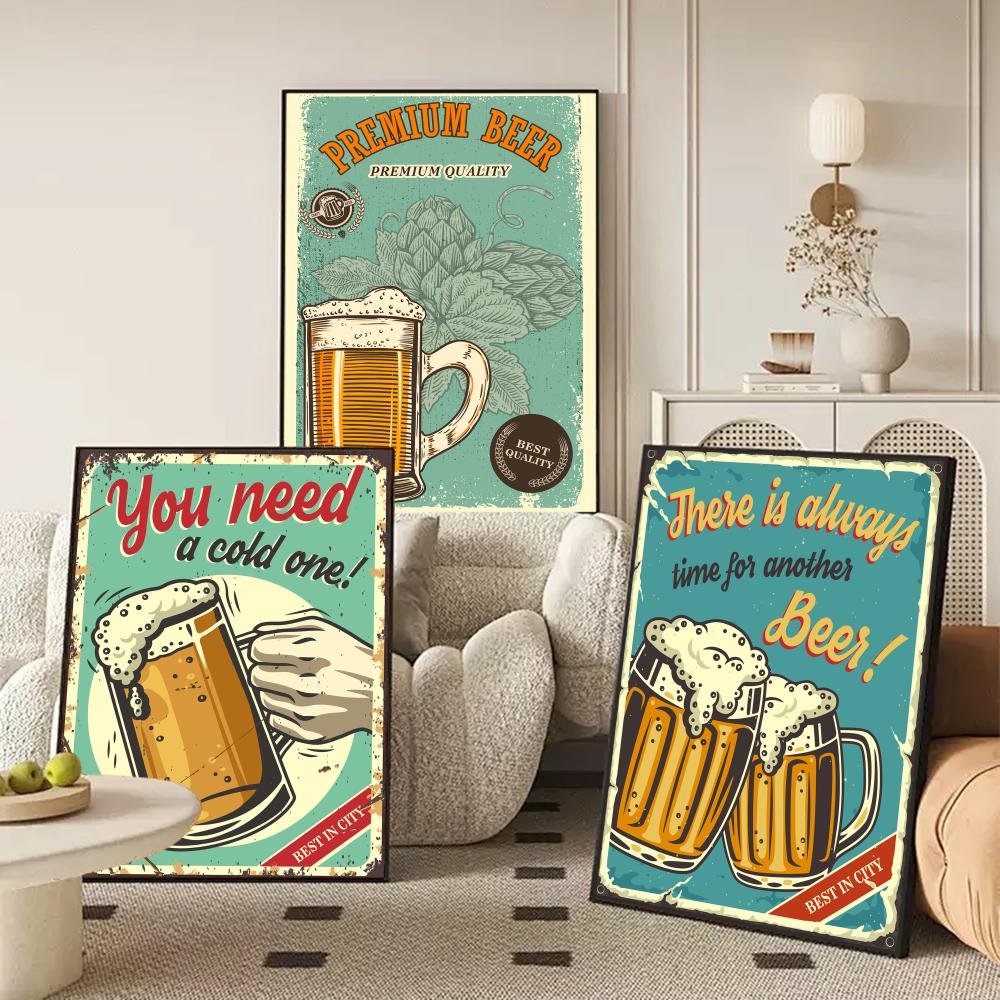 Beer Wine Retro Style Painting - Wine Beer Photo avaliação e preço