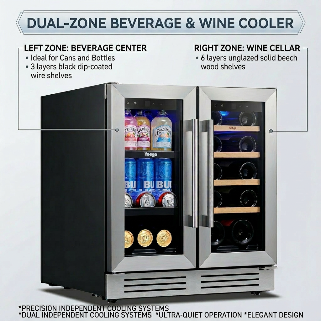 Dual zone refrigerator 4.1 Cu. - Wine Beer Dual Zone avaliação e preço