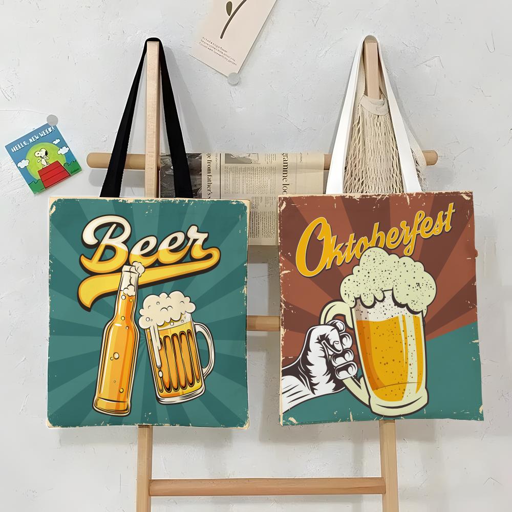 Storage Bags Canvas Tote Bag L - Beer Wine Grocery avaliação e preço