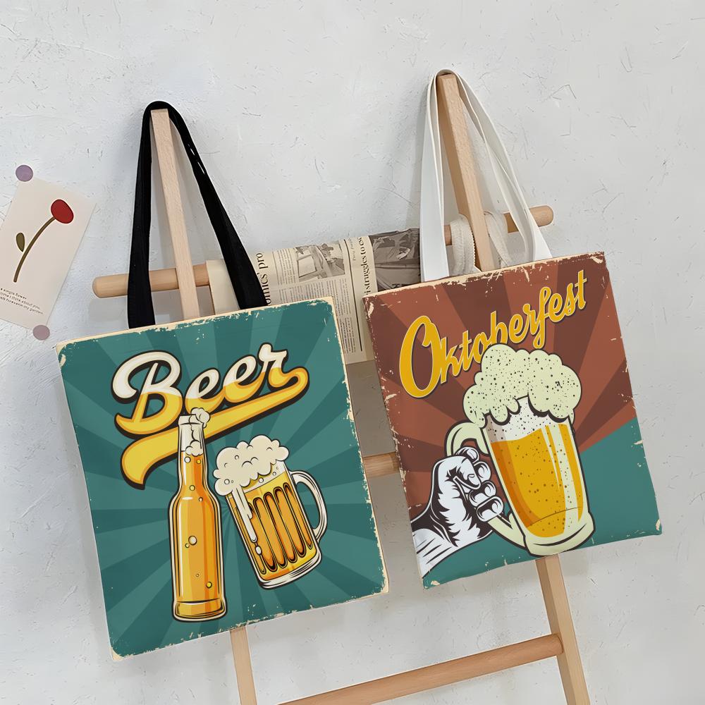 Storage Bags Canvas Tote Bag L - Beer Wine Grocery avaliação e preço