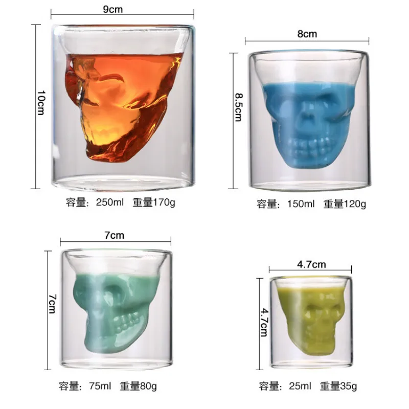 Double-layered Transparent Sku - Wine Beer Vodka Europe avaliação e preço