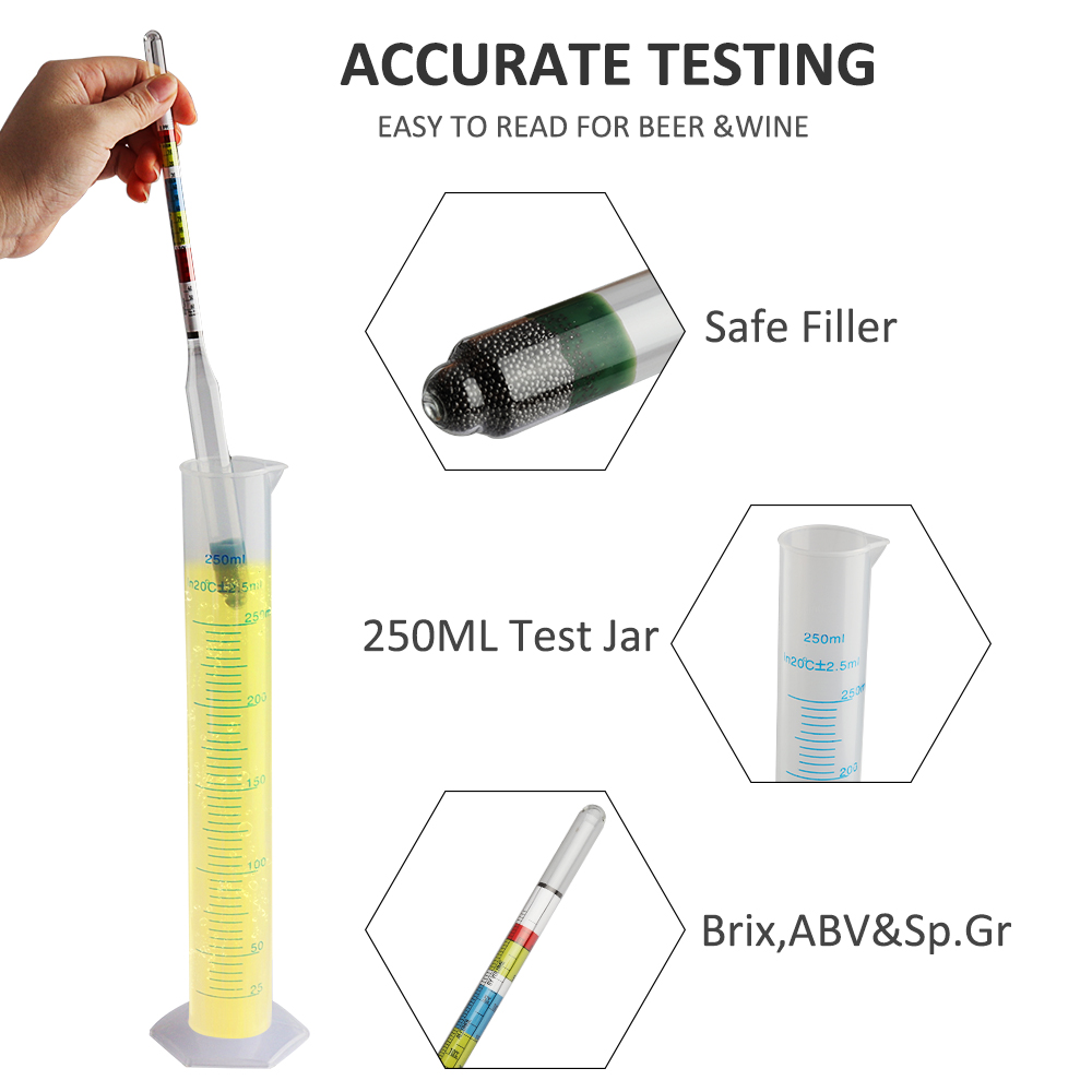 3 Scale Hydrometer Making Trip - Beer Wine Hobby avaliação e preço