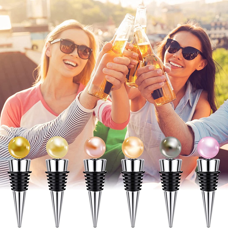 6 Pieces Metal Bottle Stopper  - Wine & Beer Unlimited Spirits avaliação e preço