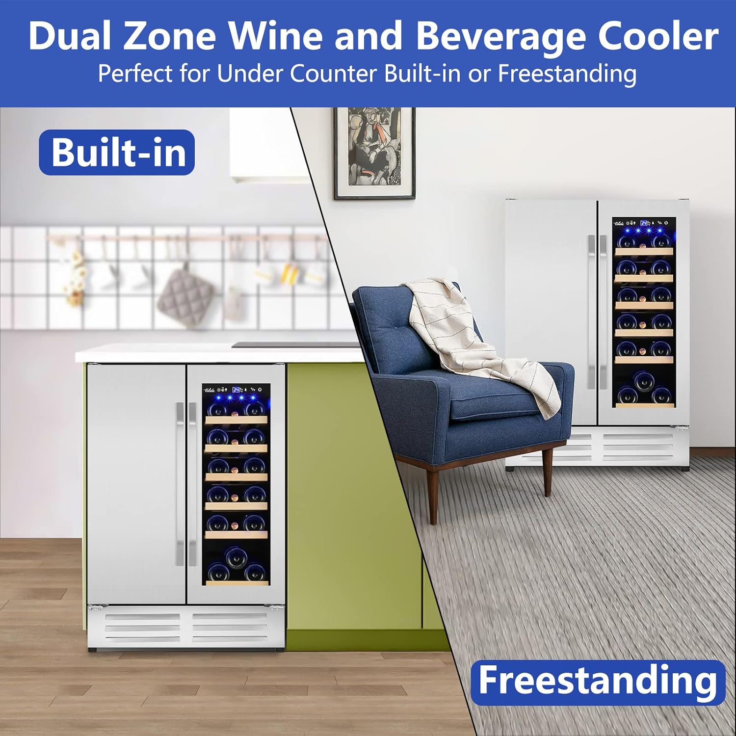 Wine and Beverage Refrigerator - Wine Beer Dual Zone avaliação e preço