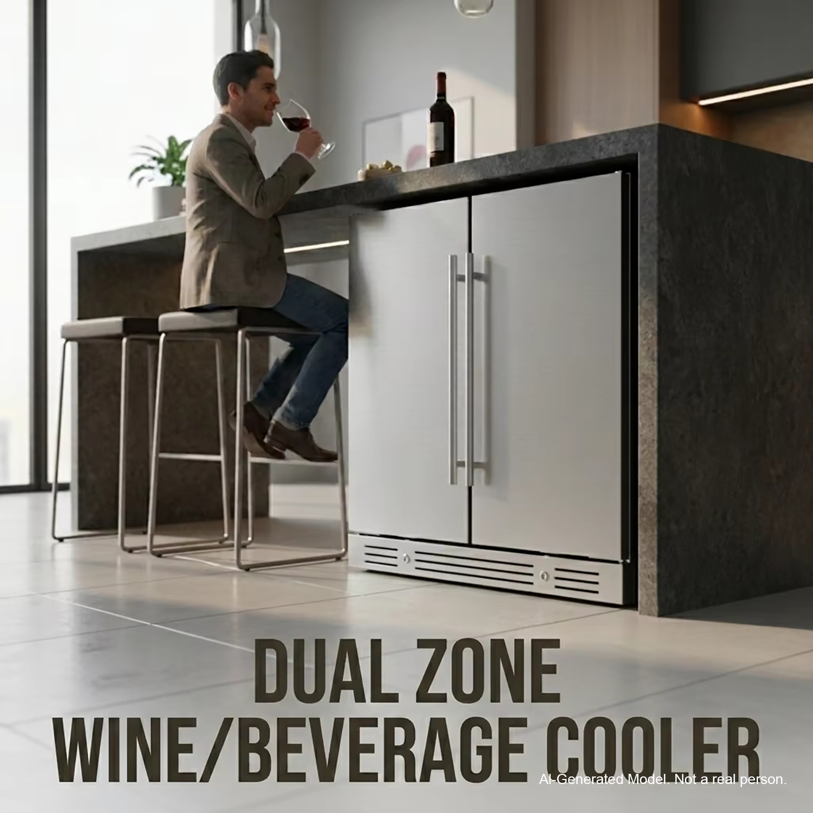 Yeego Dual zone wine cooler 33 - Wine Beer Dual Zone avaliação e preço