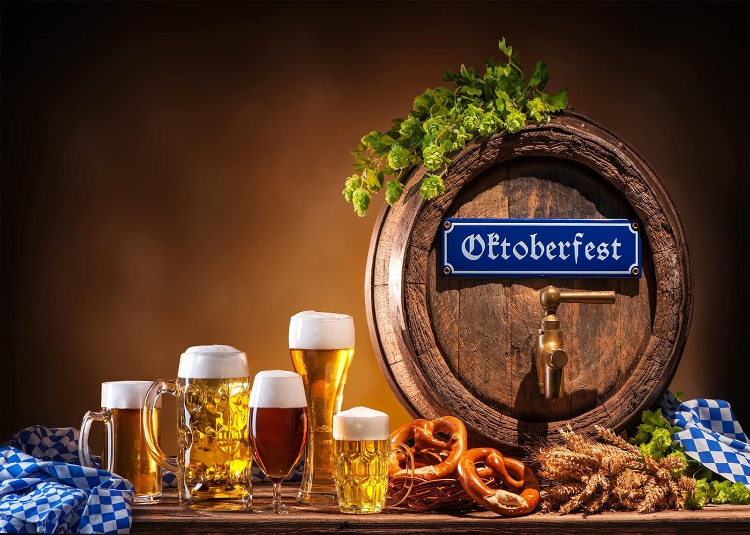 Oktoberfest Party Backdrop Ger - Wine Beer Photo avaliação e preço