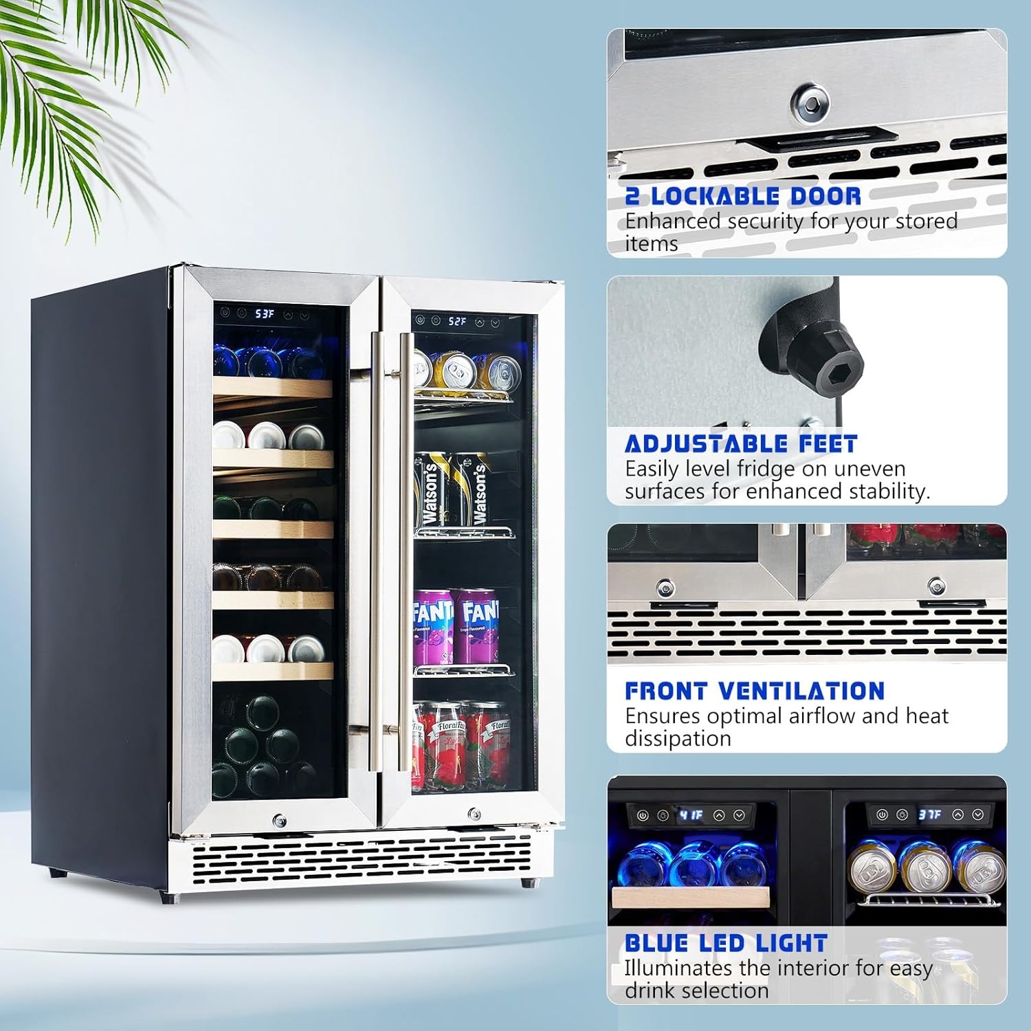 24-Inch Dual Zone Beverage Coo - Wine Beer Dual Zone avaliação e preço