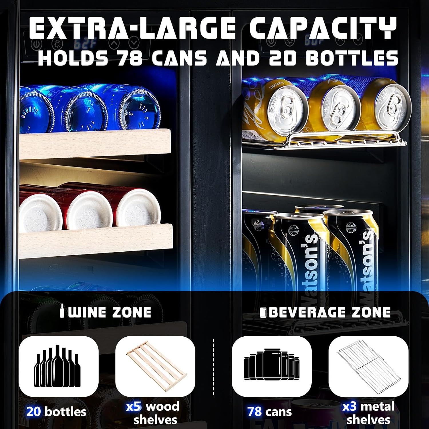 24-Inch Dual Zone Beverage Coo - Wine Beer Dual Zone avaliação e preço
