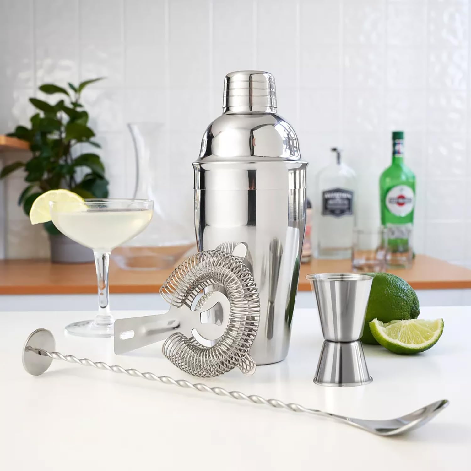 6-Piece Cocktail Shaker Set 24 - Muddler Cocktail Bar avaliação e preço