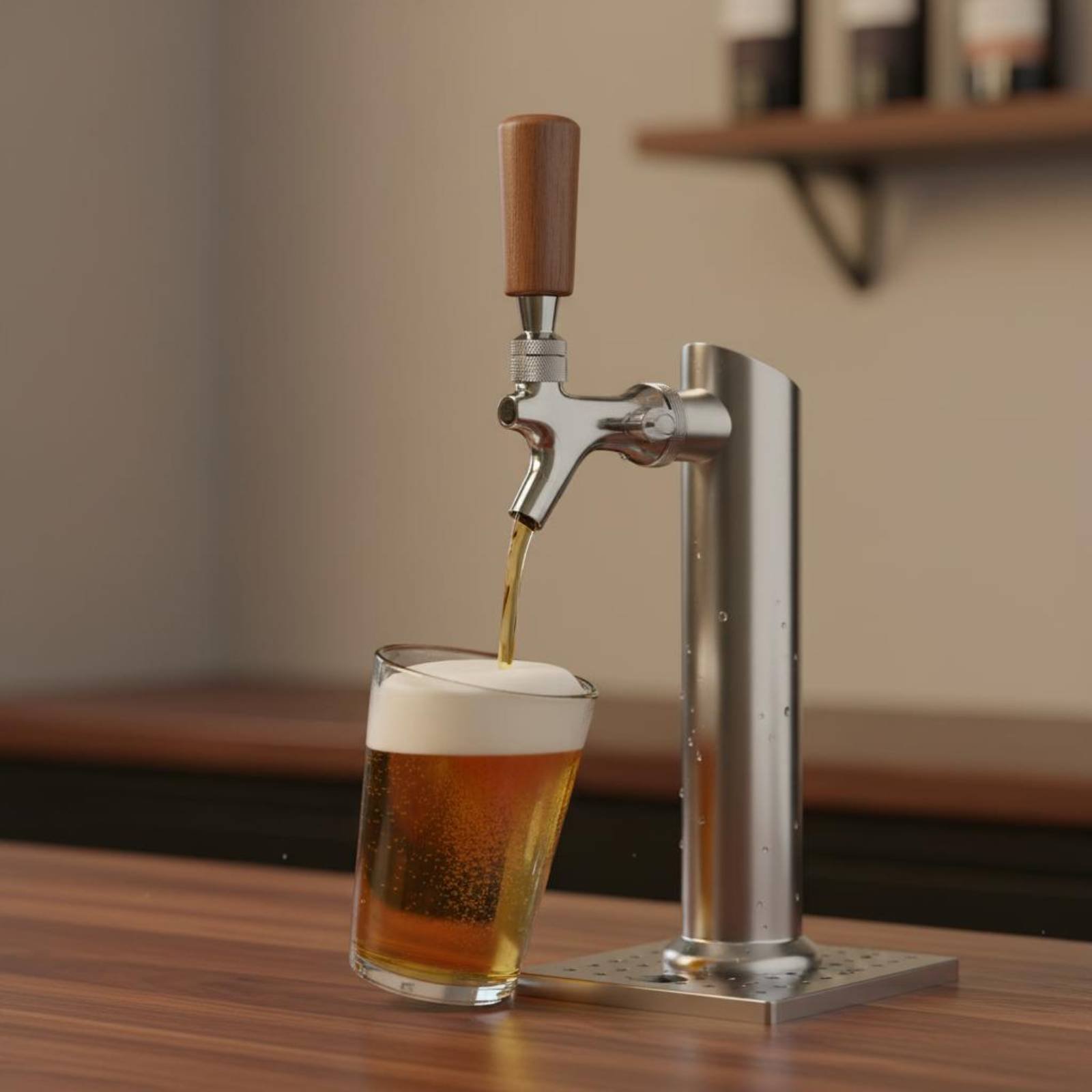 Short Wooden Beer Handle Solid - Wine Beer & More avaliação e preço