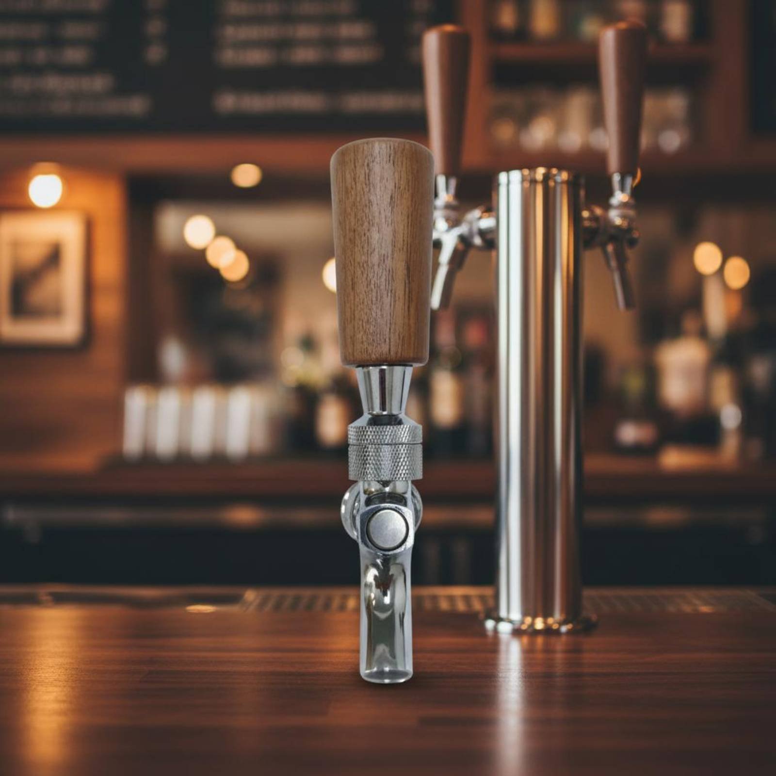 Short Wooden Beer Handle Solid - Wine Beer & More avaliação e preço