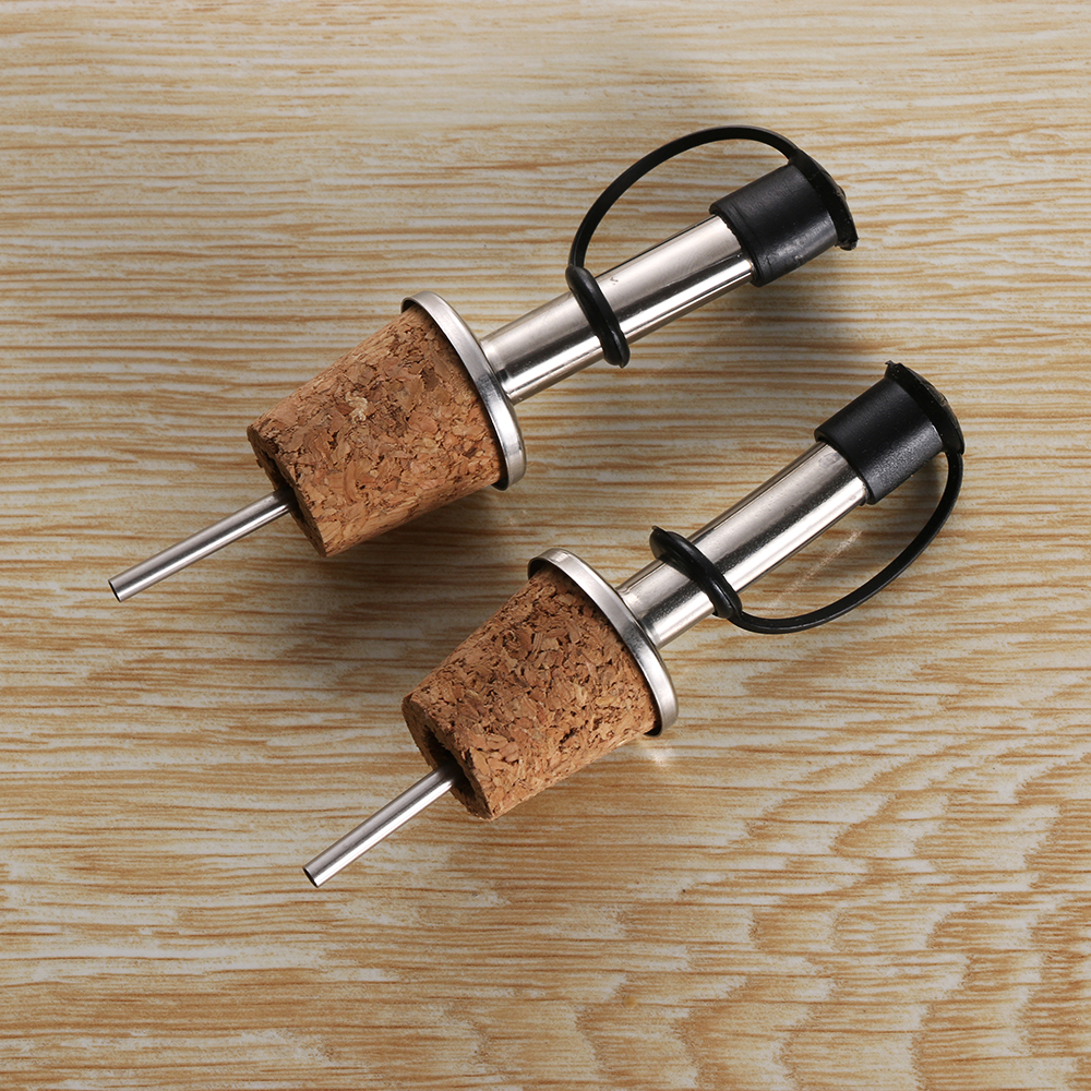1Pc Wooden Cork Red Wine Poure - Beer Wine Hobby avaliação e preço