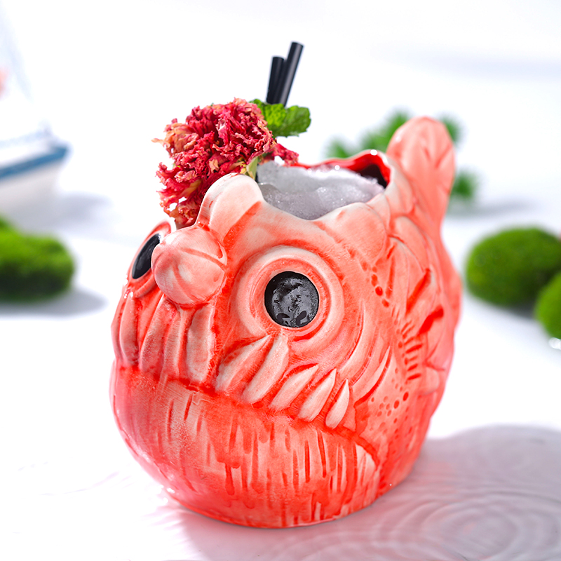 Cute Lantern Fish Cocktail Gla - Beer Wine Hobby avaliação e preço