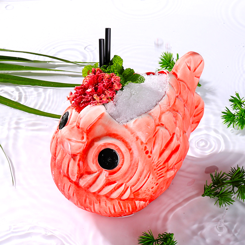 Cute Lantern Fish Cocktail Gla - Beer Wine Hobby avaliação e preço